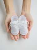 Baby Newborn White Laces Shoes