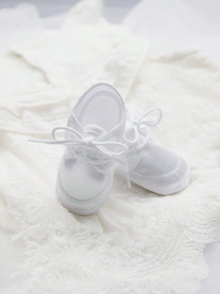 Baby Newborn White Laces Shoes