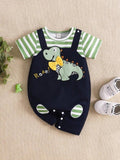 Baby Bow tie Dino Romper