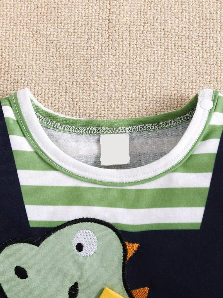 Baby Bow tie Dino Romper