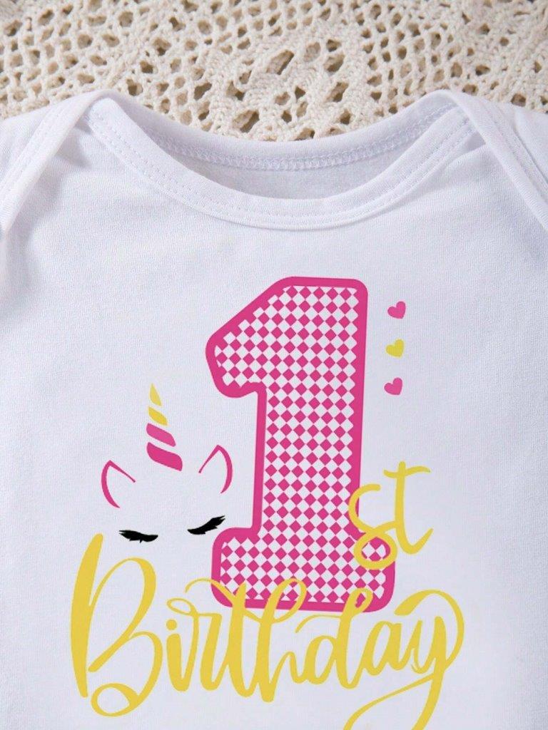 Baby One Year old Flower Skirt Birthday Outfit