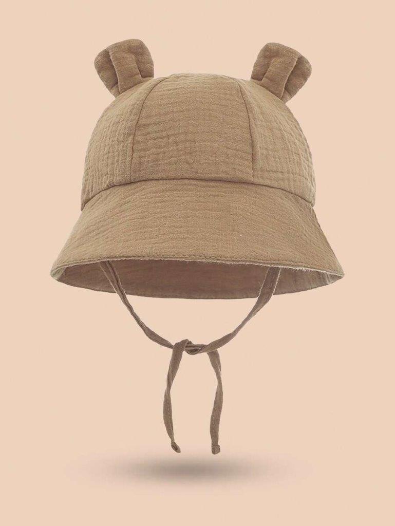 Baby Ear Bucket Hat Coffee Brown 3-12 Months
