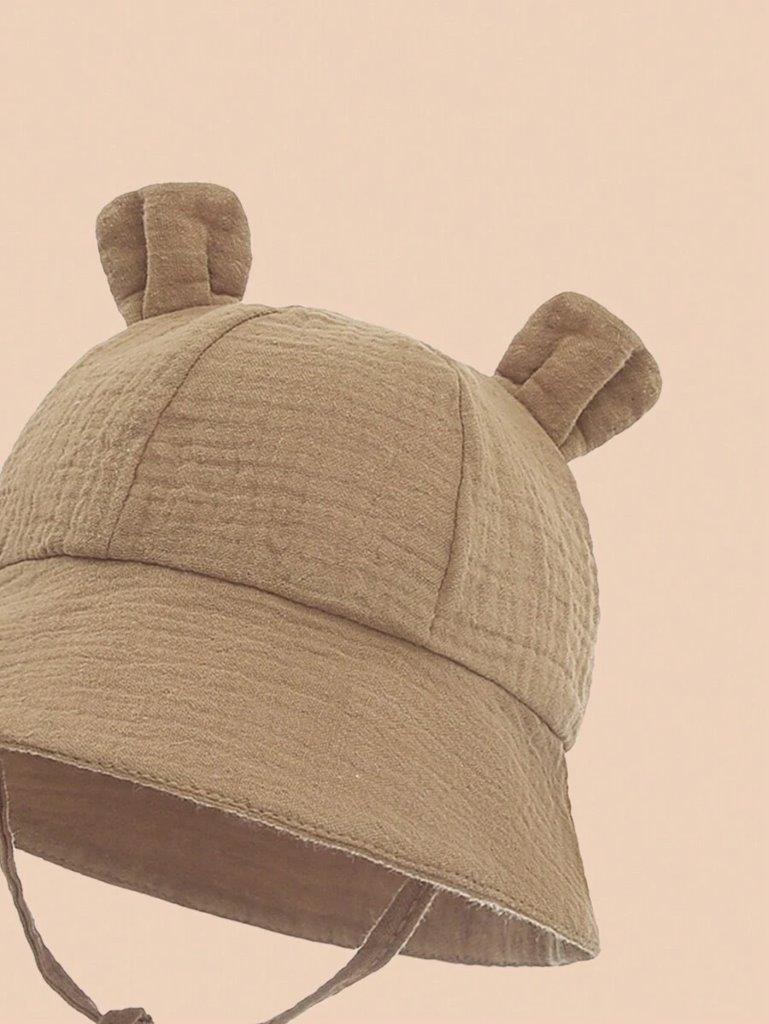 Baby Ear Bucket Hat Coffee Brown 3-12 Months