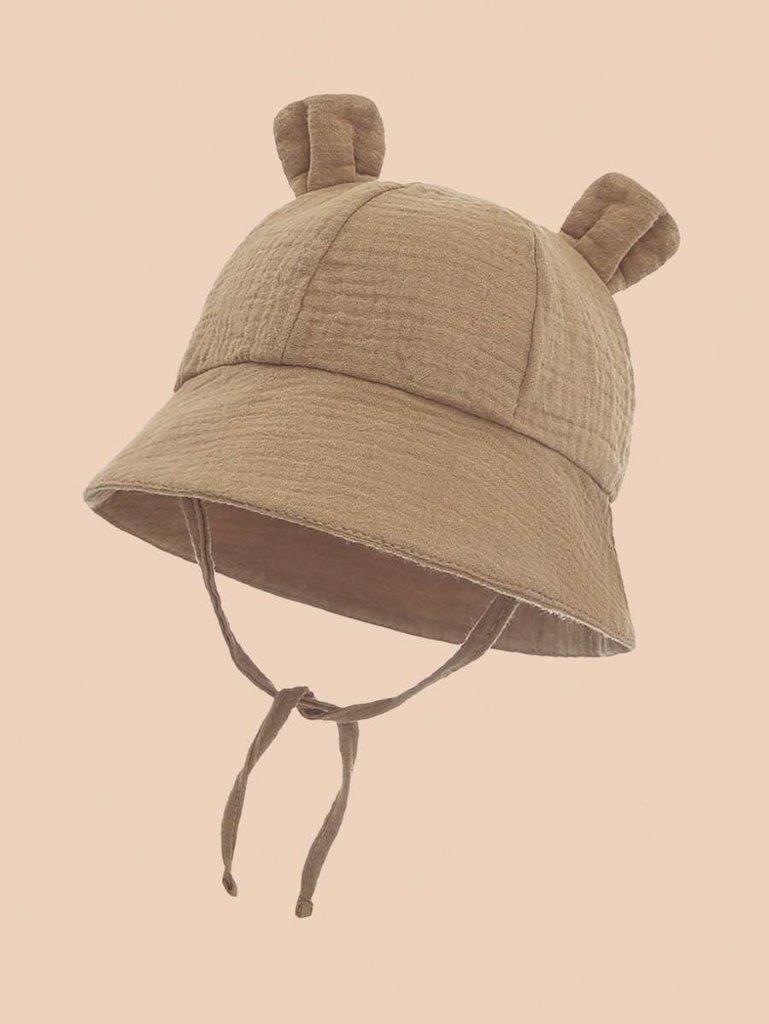 Baby Ear Bucket Hat Coffee Brown 3-12 Months
