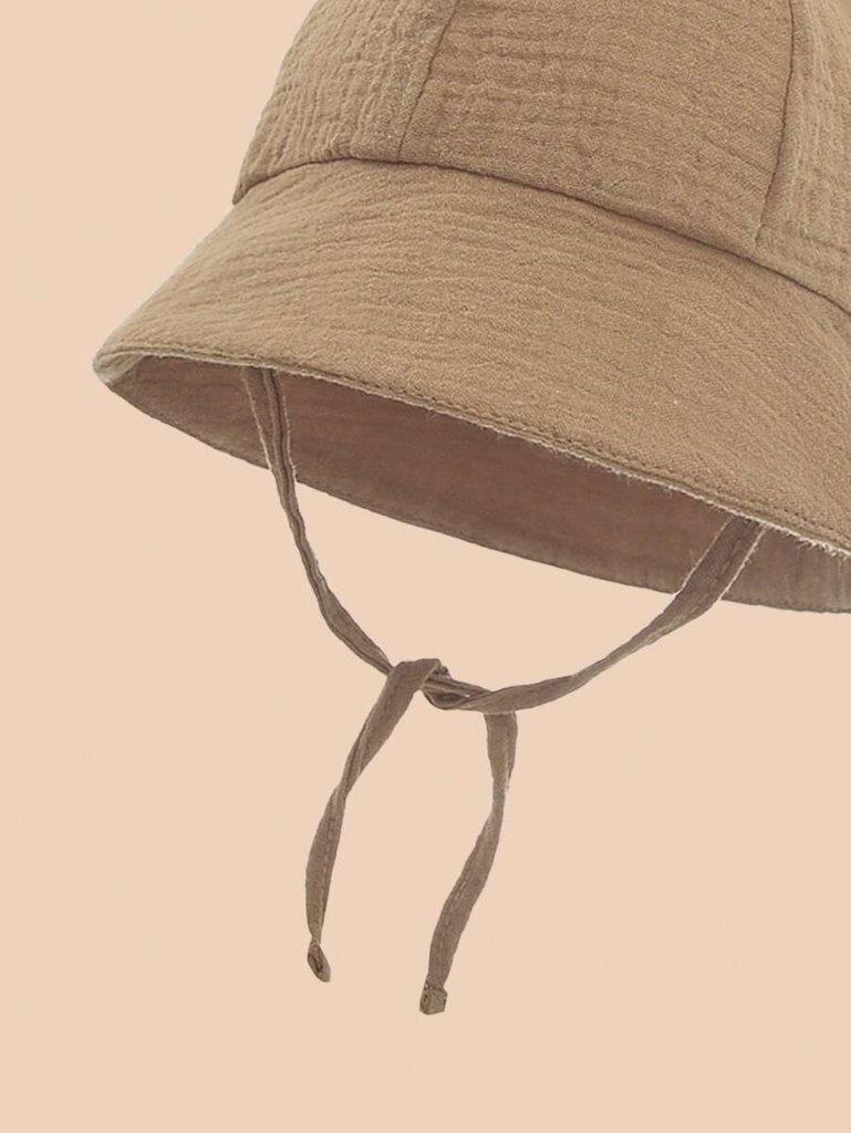 Baby Ear Bucket Hat Coffee Brown 3-12 Months