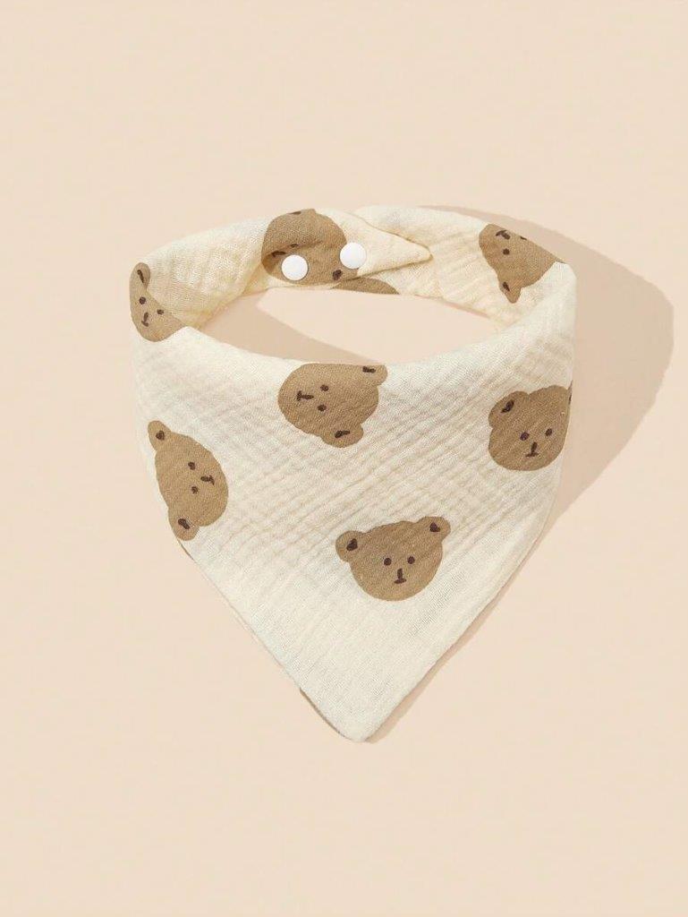 100% Cotton Printed Bandana Bibs 5 Piece