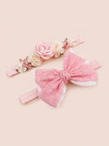 Baby 2 Piece Flower Bow Headband Set 8