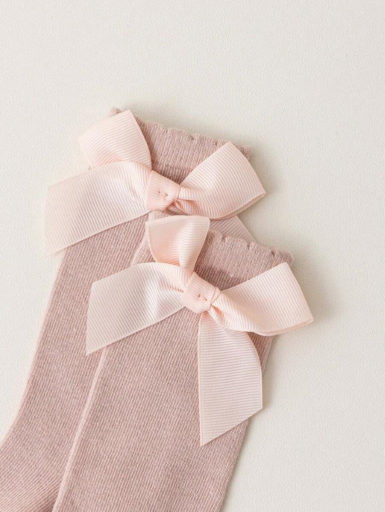Baby 4 Pairs long Bow Socks 6-12 Months