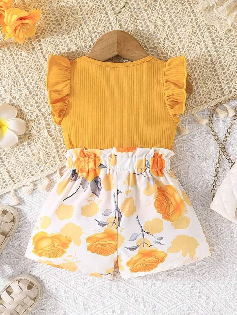 Baby Summer Bow Tee And Shorts Set