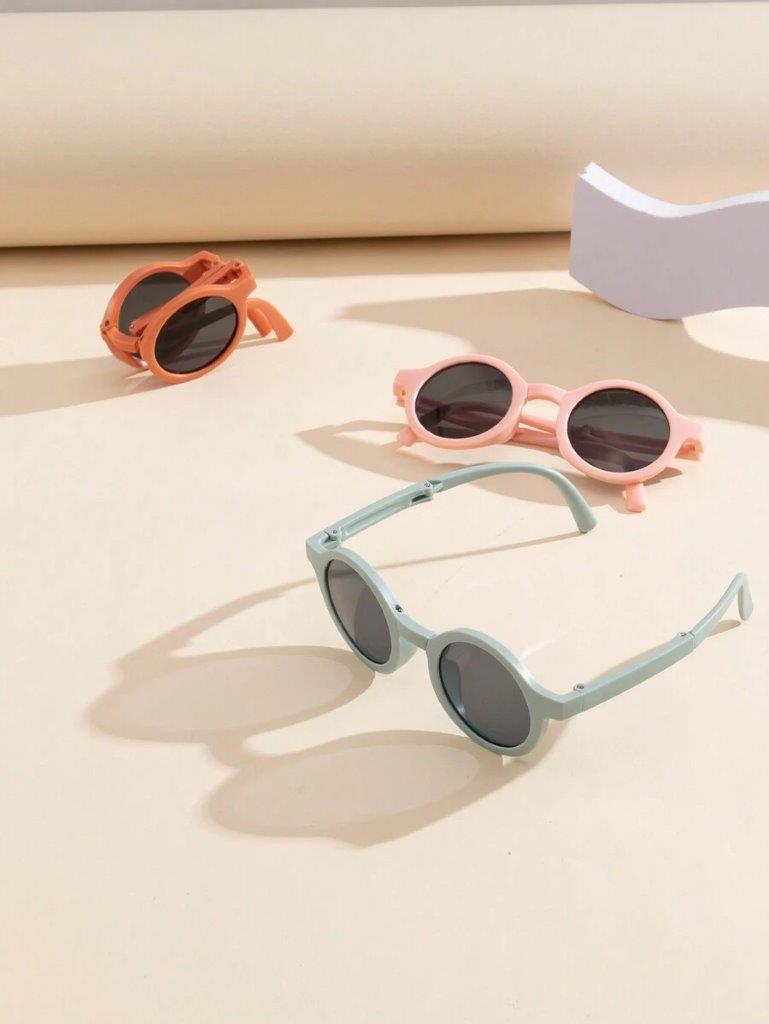 Kids 3 Piece Unisex Foldable Sunglasses