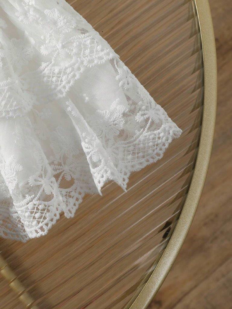 Baby White Embroidery Lace Dress With Hat