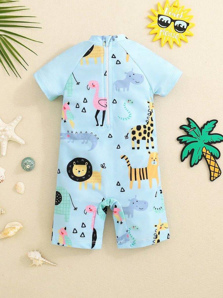 Baby Animal Print Swimming Costume