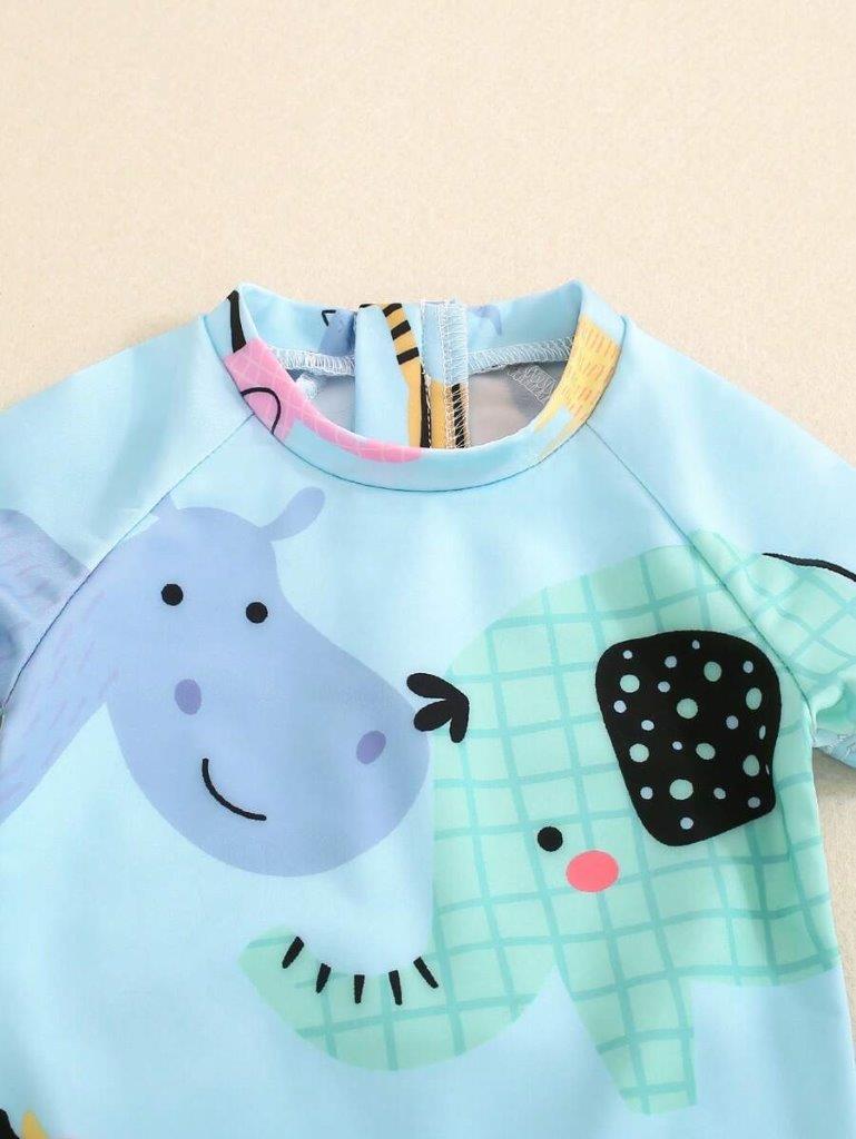 Baby Animal Print Swimming Costume