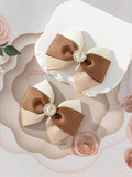 2 Piece Diamante Rose Hairclips