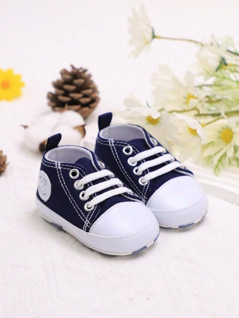 Baby Navy Blue Teddy Sneakers