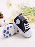 Baby Navy Blue Teddy Sneakers