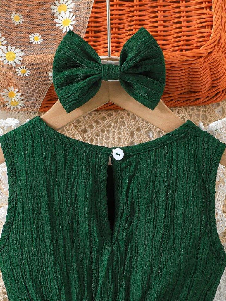 Baby Lace Ruffle Green Dress