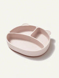 Baby Silicone Division Suction Plate Baby Pink