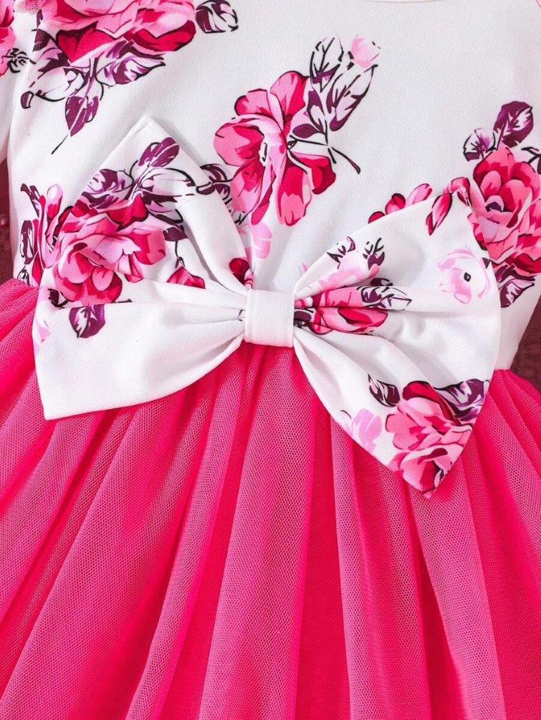 Baby Hot Pink Floral Dress