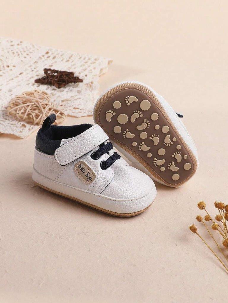 Baby Boy White Leather Shoes