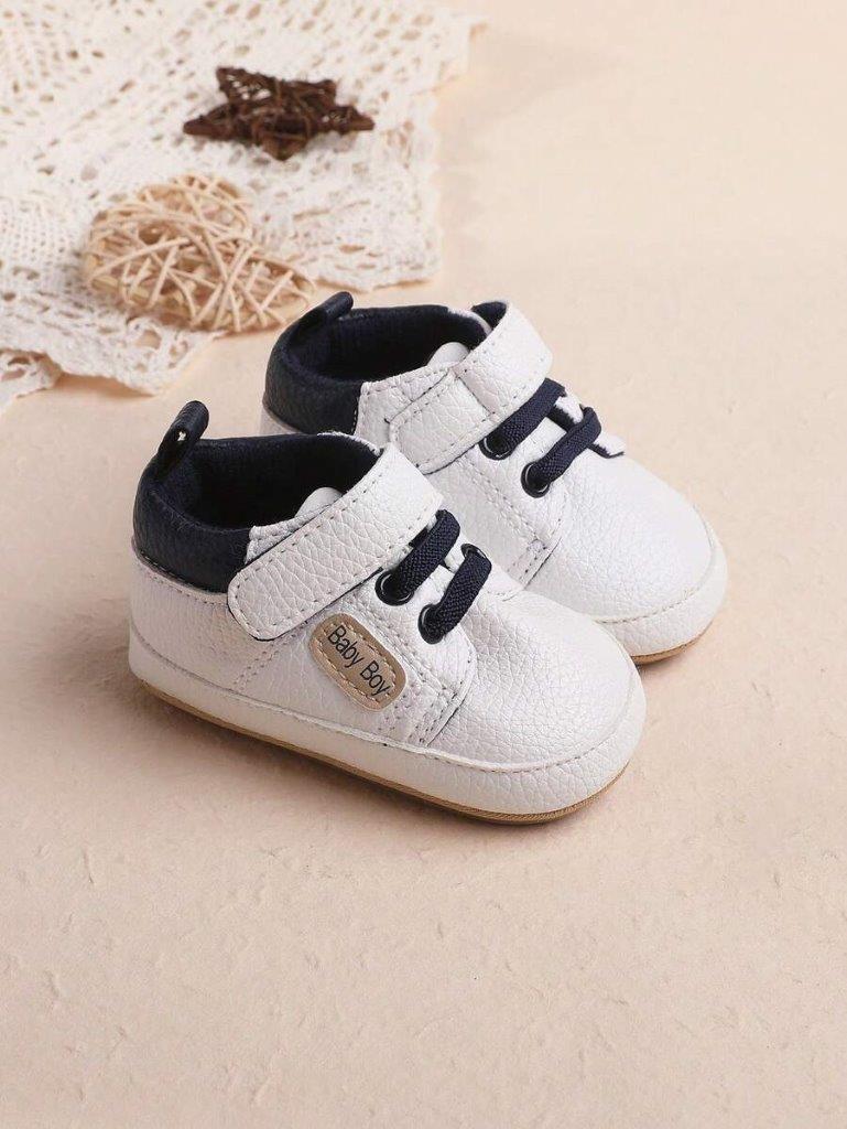 Baby Boy White Leather Shoes