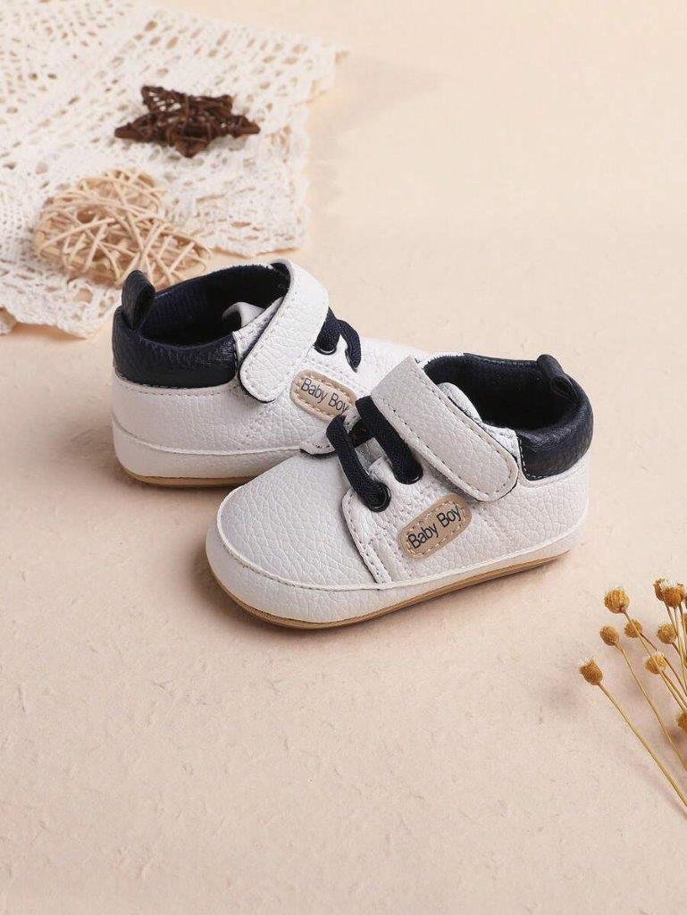 Baby Boy White Leather Shoes