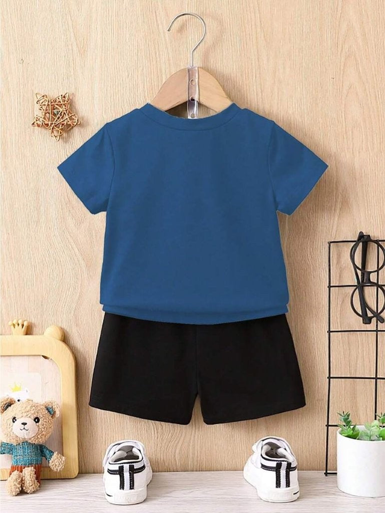 Baby Funny Panda Bear Tee And Shorts Set