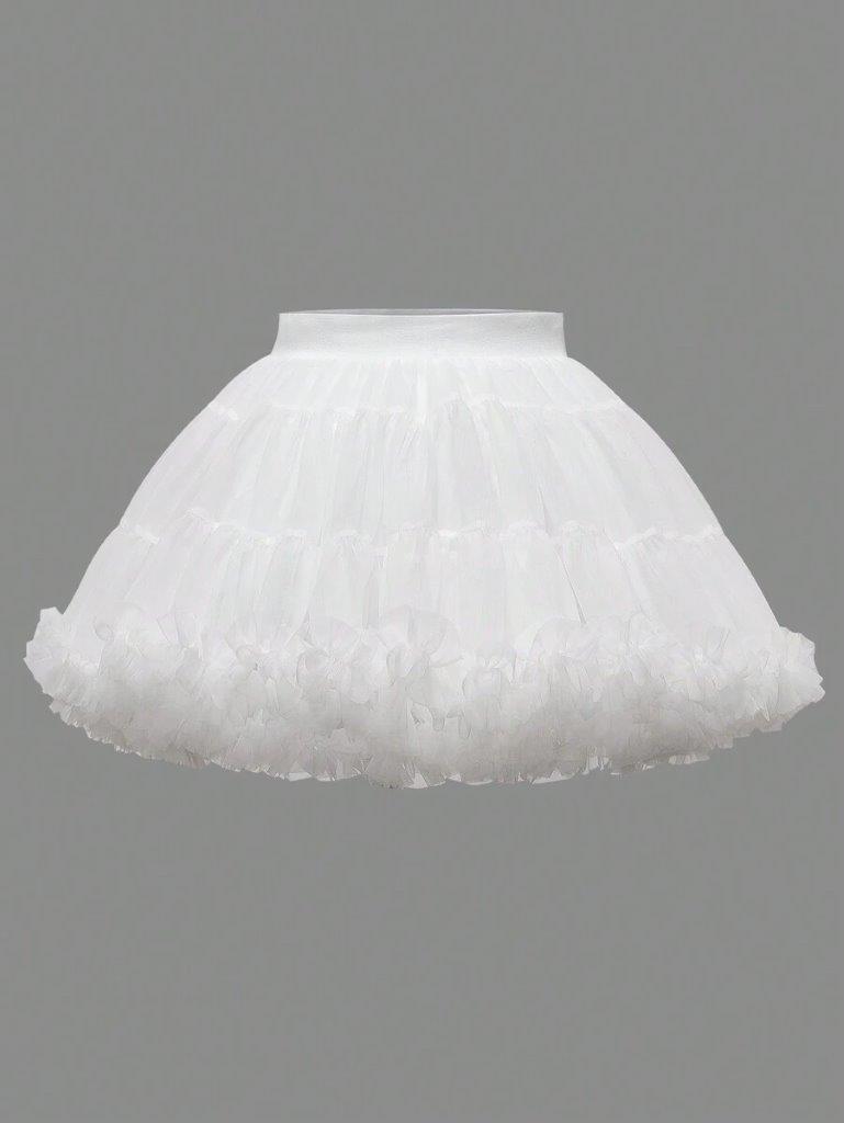 Baby White Party Puff Tulle Tutu Skirt