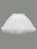 Baby White Party Puff Tulle Tutu Skirt