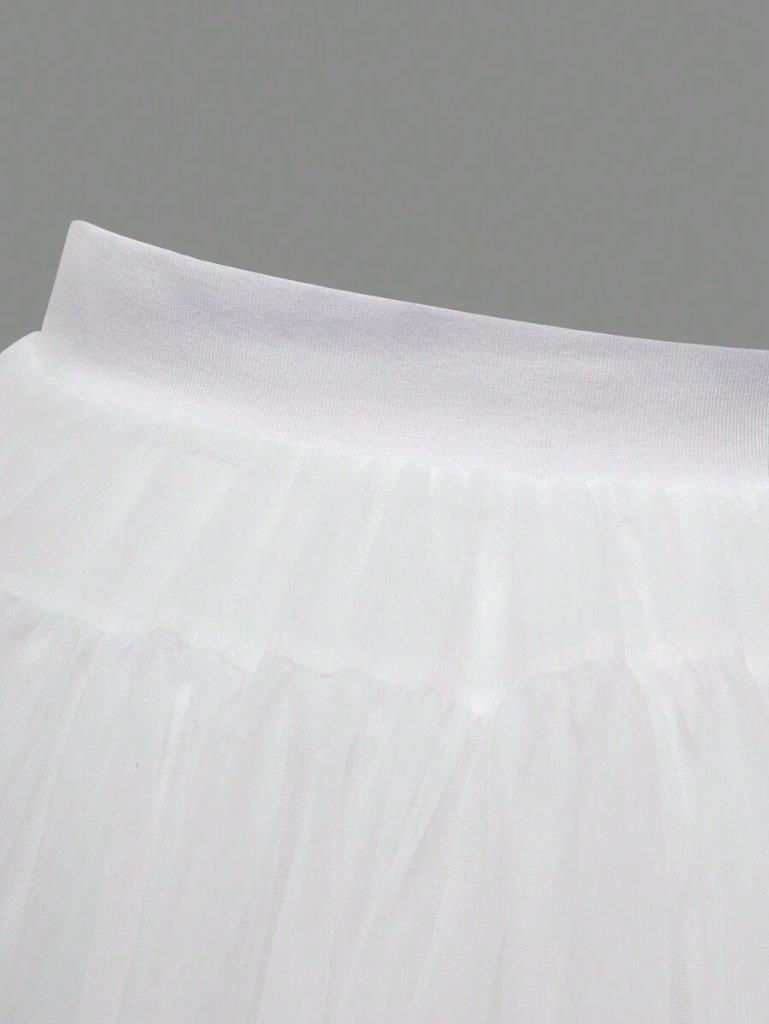Baby White Party Puff Tulle Tutu Skirt