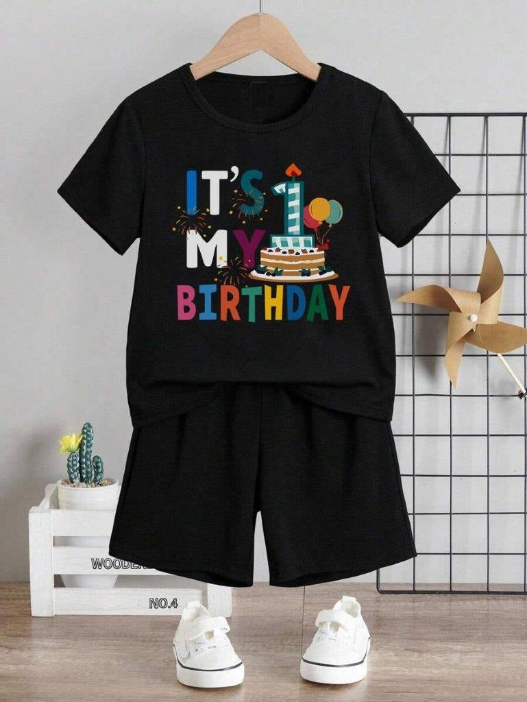 Baby Its My Birthday Romper Tee And Shorts Set