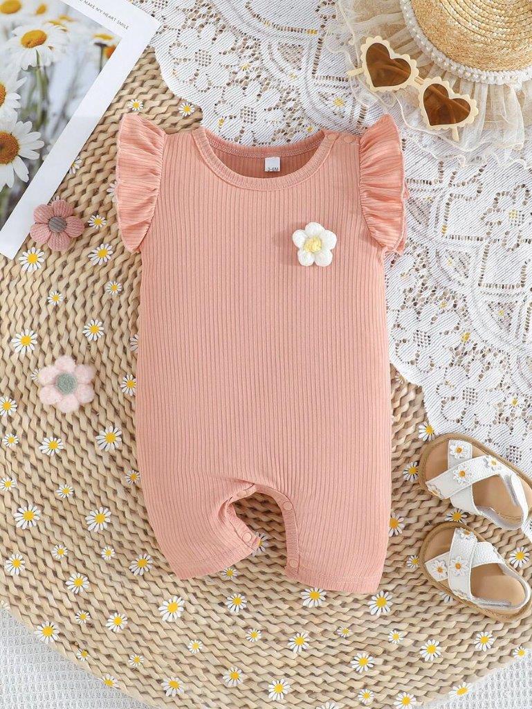 Baby 2 Piece Summer Daisy Print Romper Set
