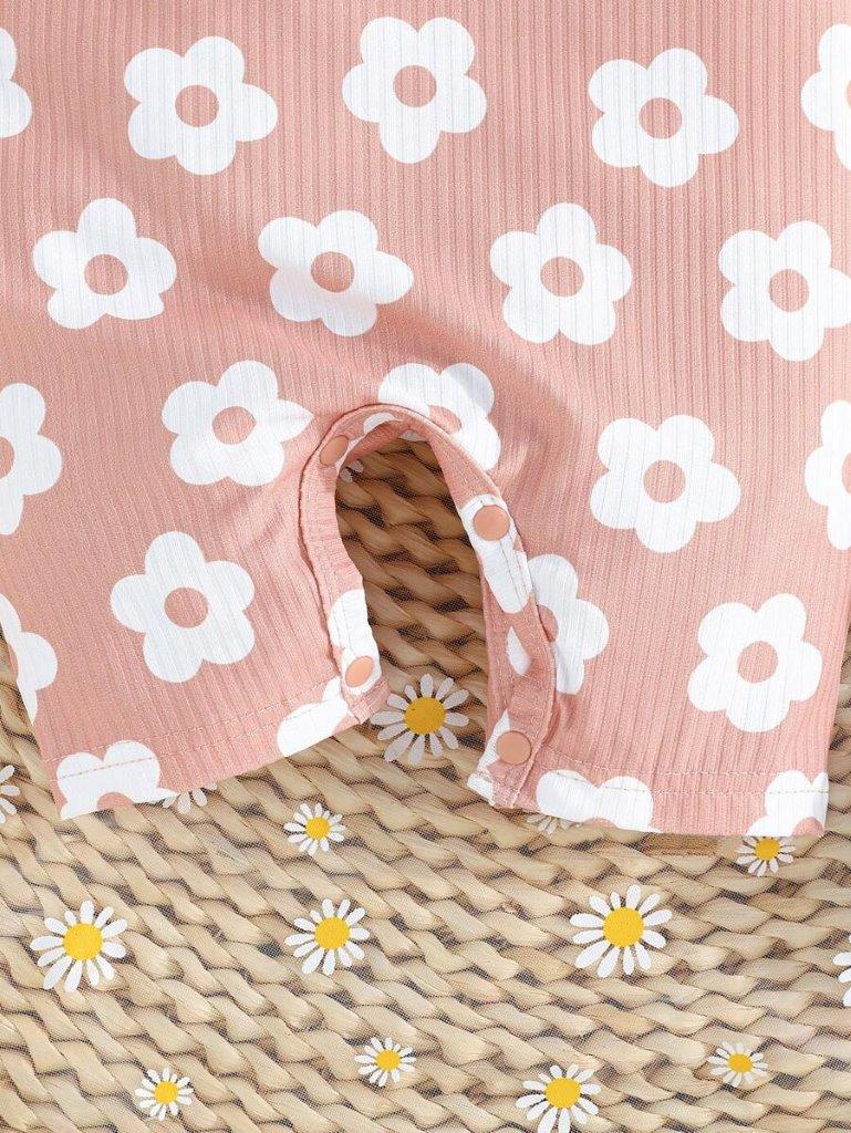 Baby 2 Piece Summer Daisy Print Romper Set
