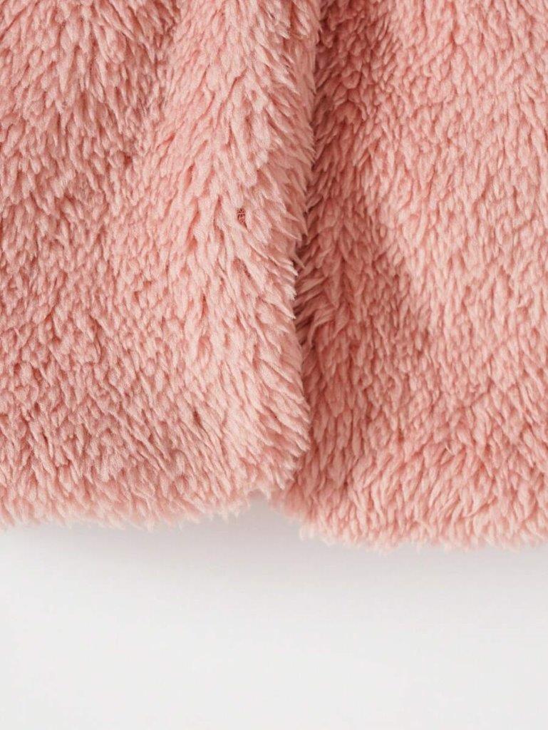 Baby Silk Bow Teddy Coat Pink