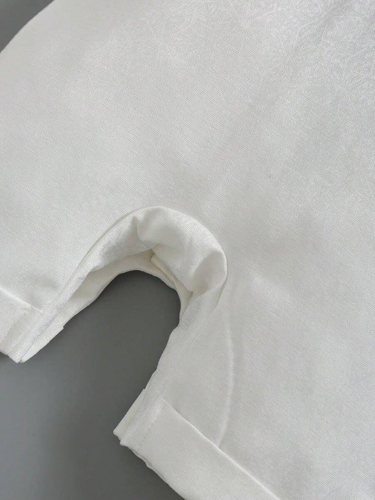 Baby White Baptism Bow Tie Gentleman Romper