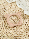 Baby Panda Ears Silicone Teether Pink