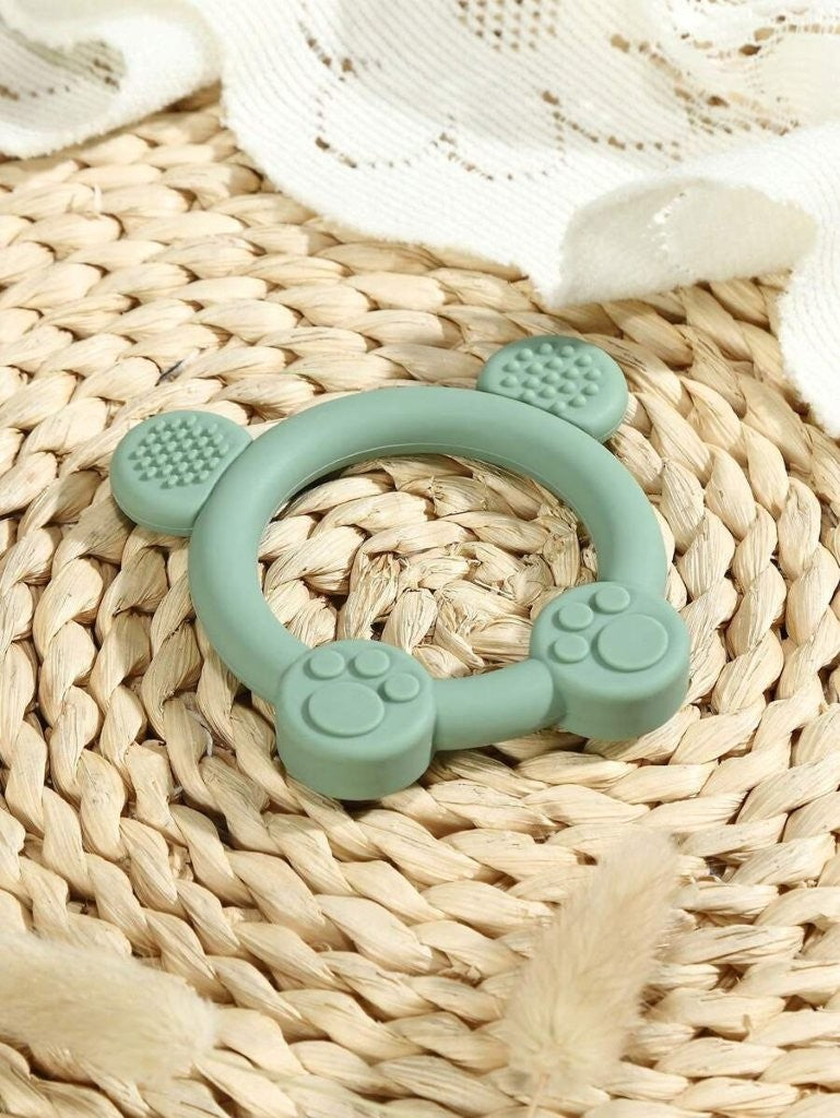 Baby Panda Ears Silicone Teether Green