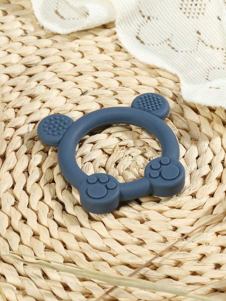 Baby Panda Ears Silicone Teether Blue