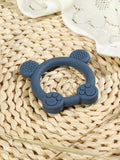 Baby Panda Ears Silicone Teether Blue