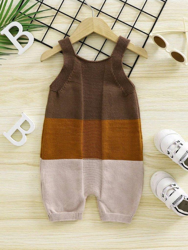 Baby Knitted Jumpsuit Without Tee Brown
