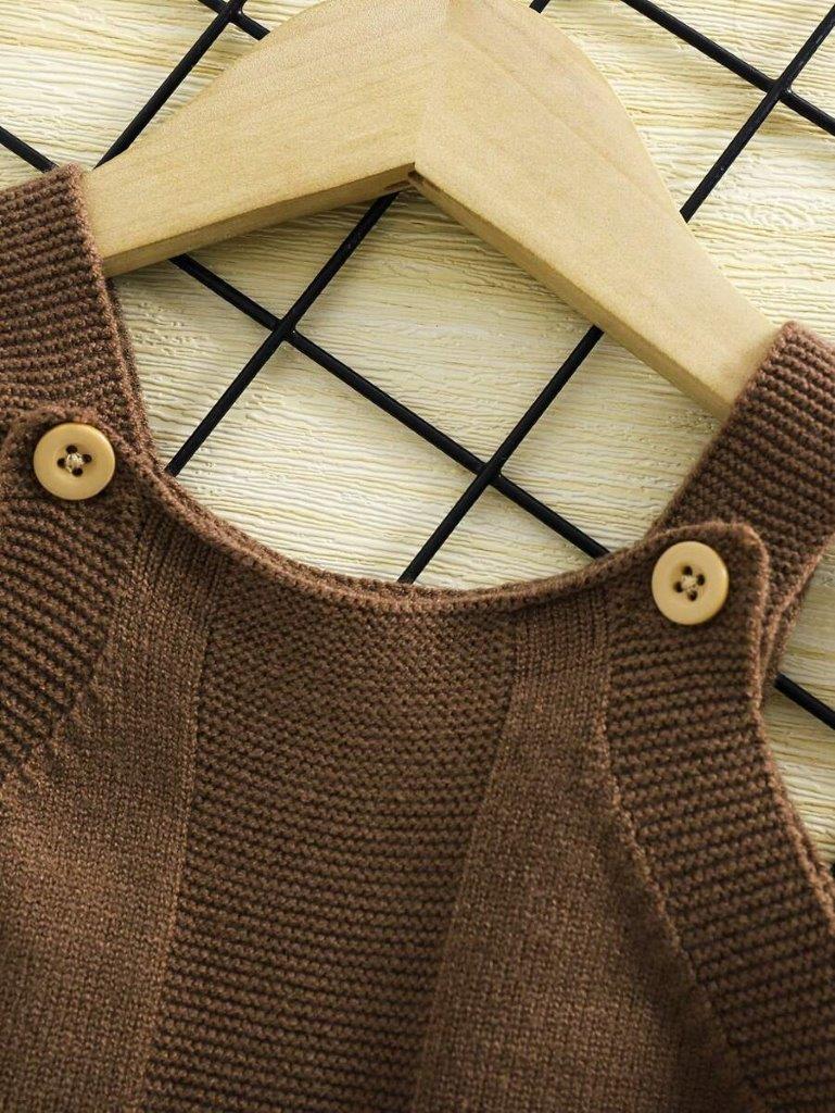 Baby Knitted Jumpsuit Without Tee Brown