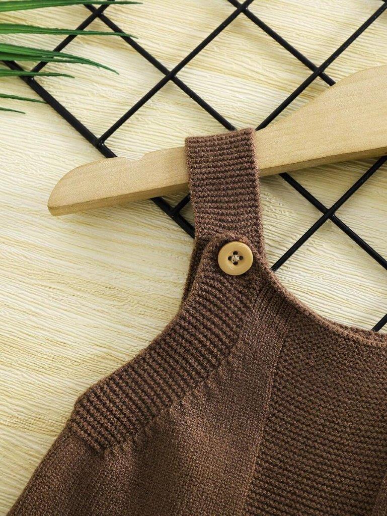 Baby Knitted Jumpsuit Without Tee Brown