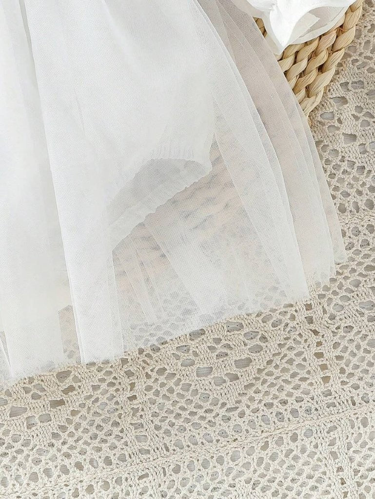 Baby Elegant Lace Long Sleeve Bodysuit Dress