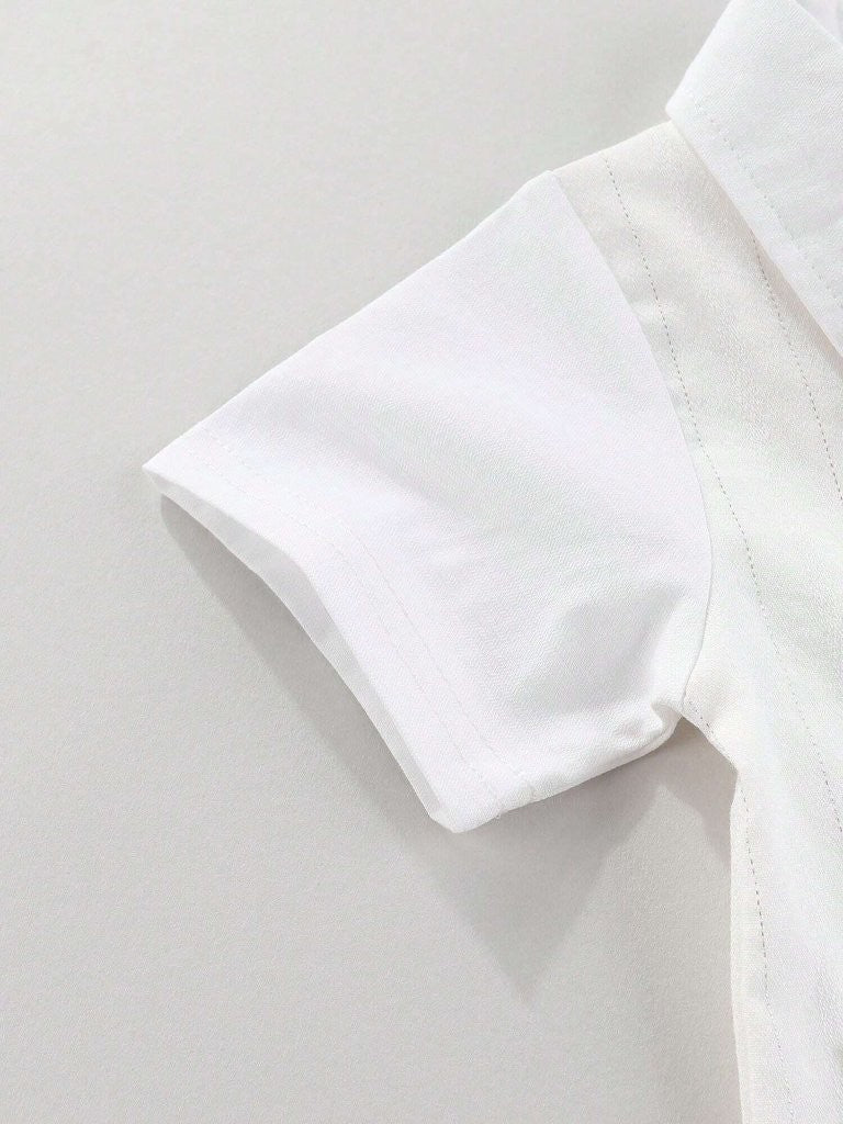 Baby White Fine Stripe Baptism Bow Tie Gentleman Romper