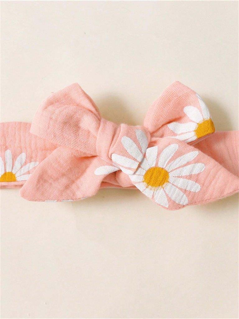 Baby Daisy Printed Bodysuit Dress With Headband