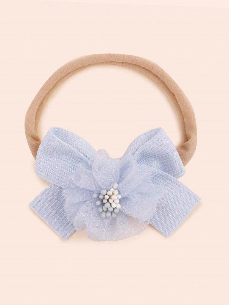 Baby 3 Piece Baby Blue Flower Headband Set