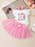 Baby One Year old Unicorn Birthday Outfit