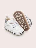 Baby Boy Beige Leather Sneakers