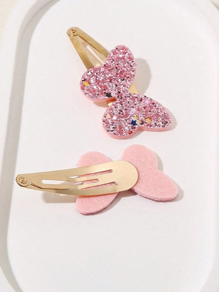 6 Piece Multicolour Butterfly Hair Clips Set