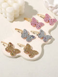 6 Piece Multicolour Butterfly Hair Clips Set